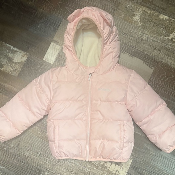Columbia Kids Pink Puffer Jacket - Picture 1 of 4